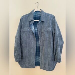 Love Tree Reversible Corduroy Fleece Shirt Jacket